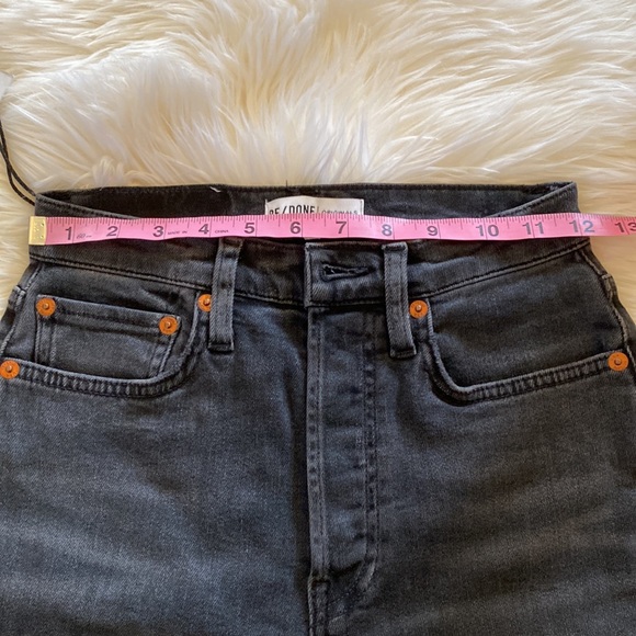Re/Done Originals High Waist Ankle Crop Jeans Black 26 NWT - Picture 11 of 13